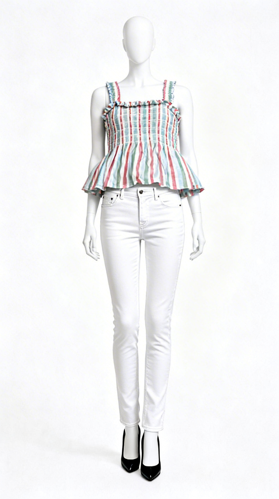 Multicolor Striped Sleeveless Top