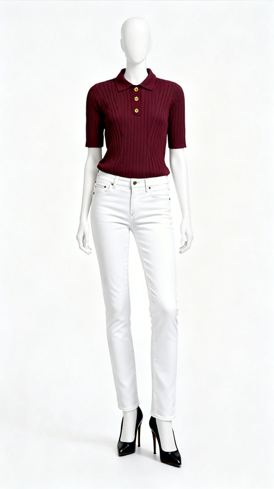 Polo Knit Top