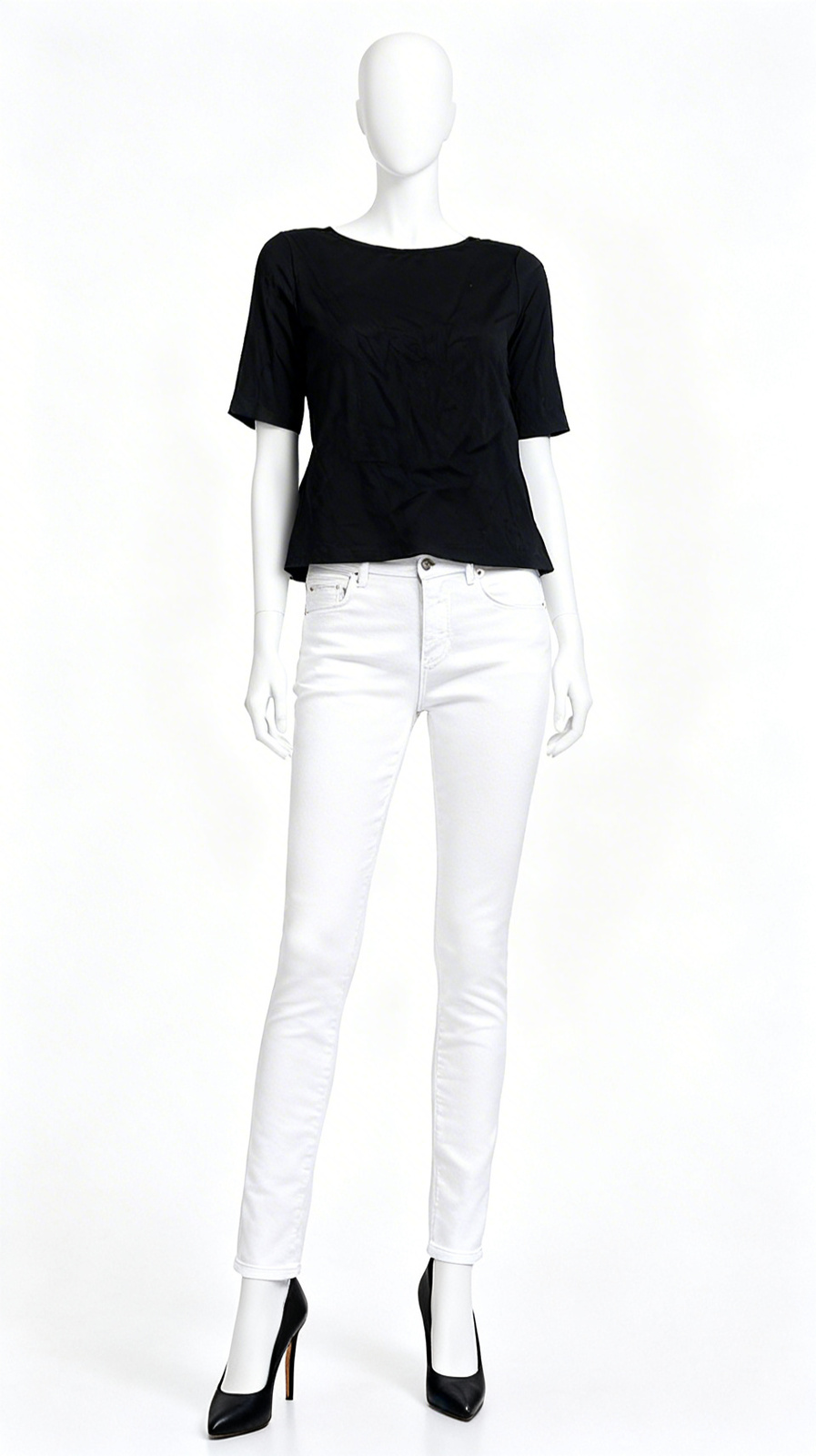 Black Half Sleeve Top