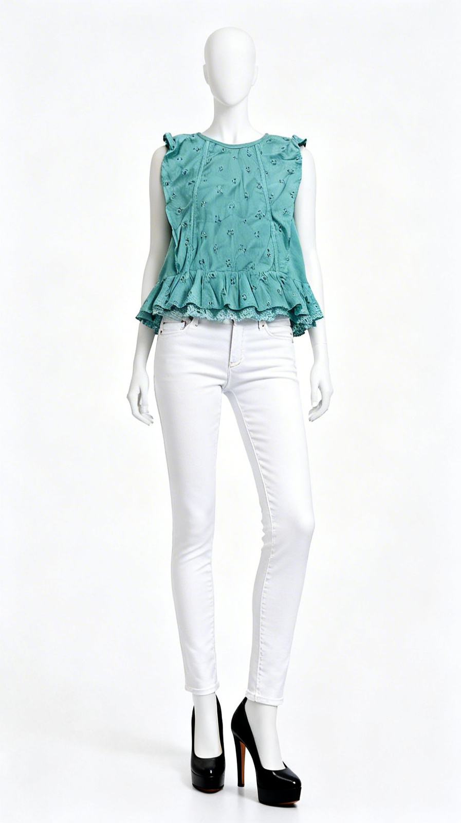 Eyelet Ruffle Top