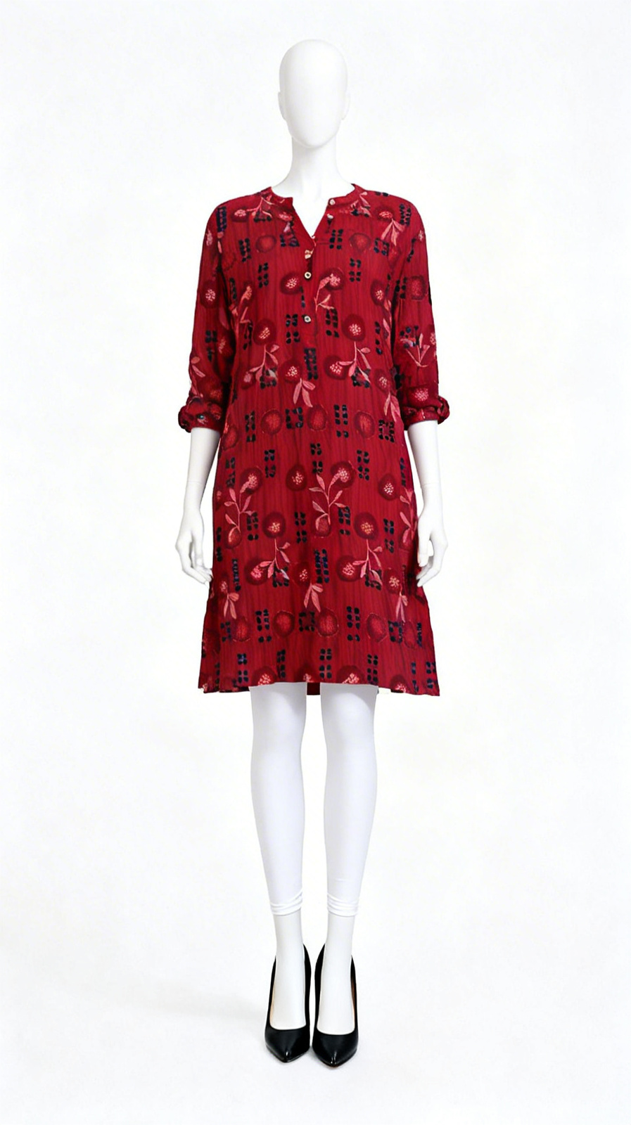 Printed Button Kurti