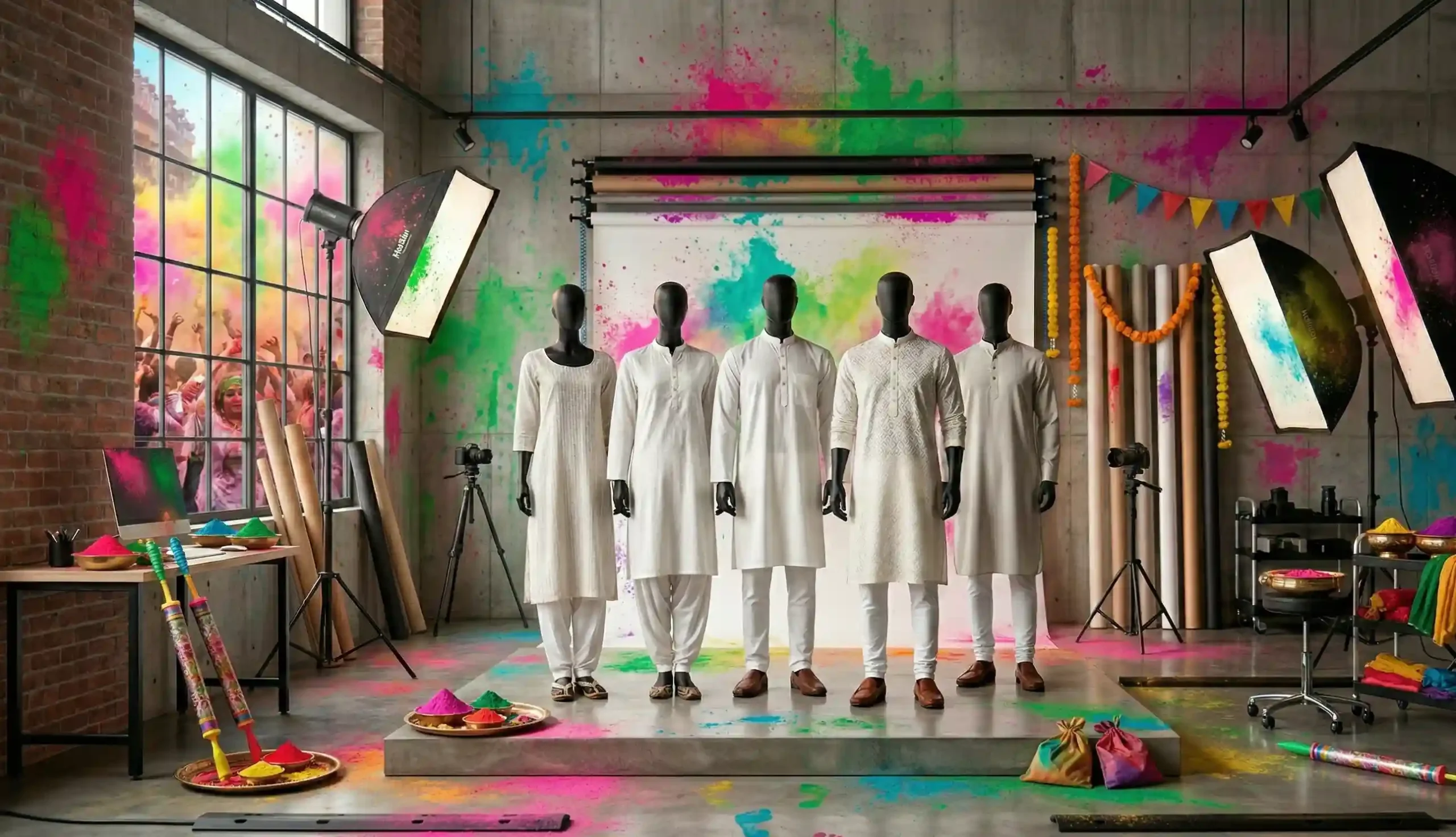 White Holi Dress at ₹ 200 by Costumepeti