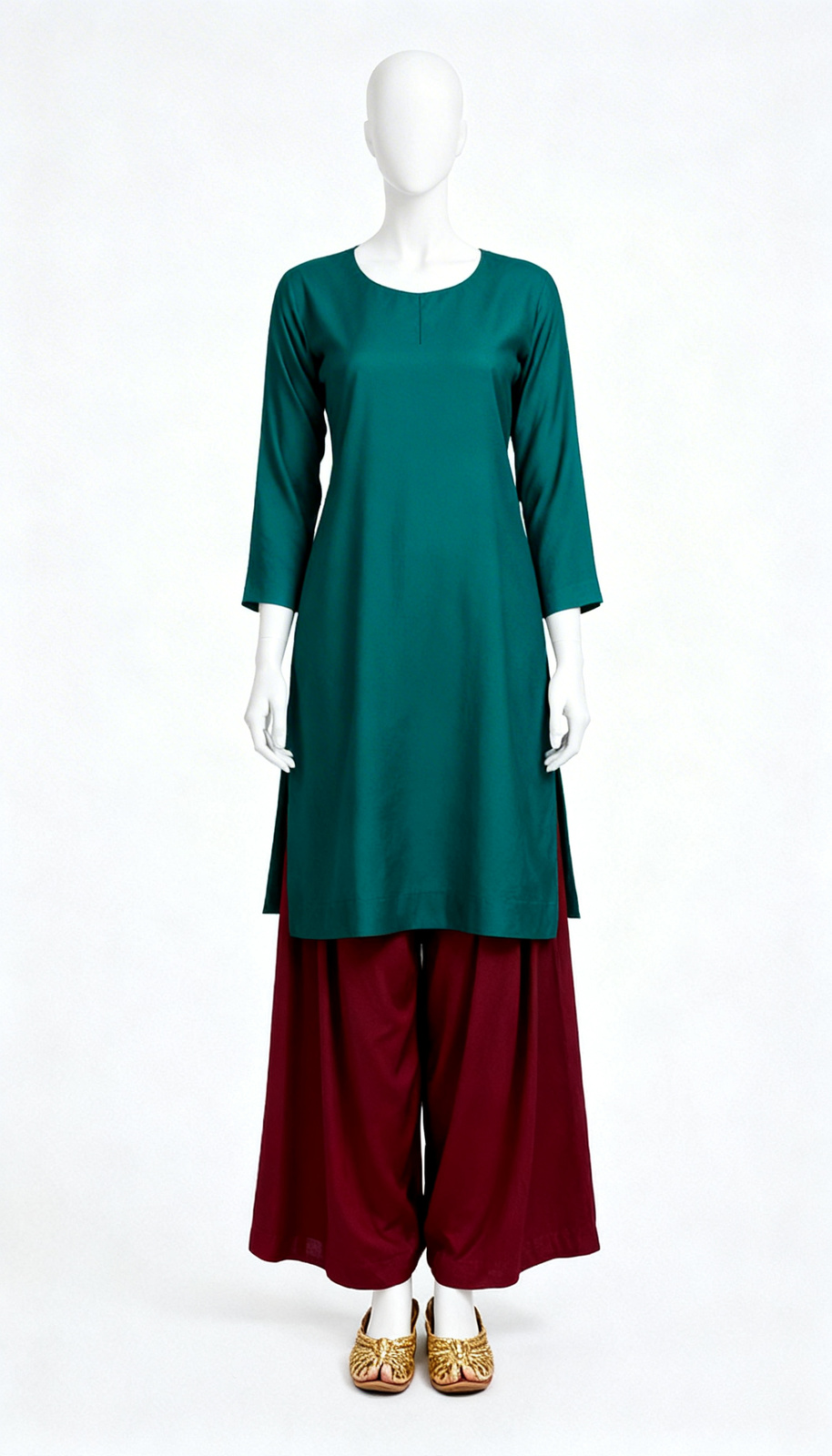 Maroon Wide Leg Palazzos