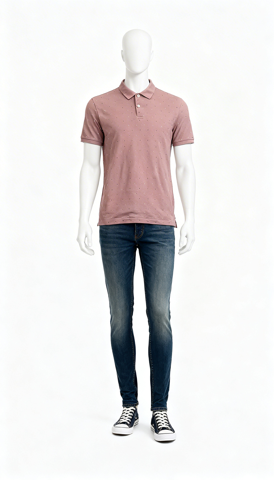 Pink Printed Polo T-Shirt