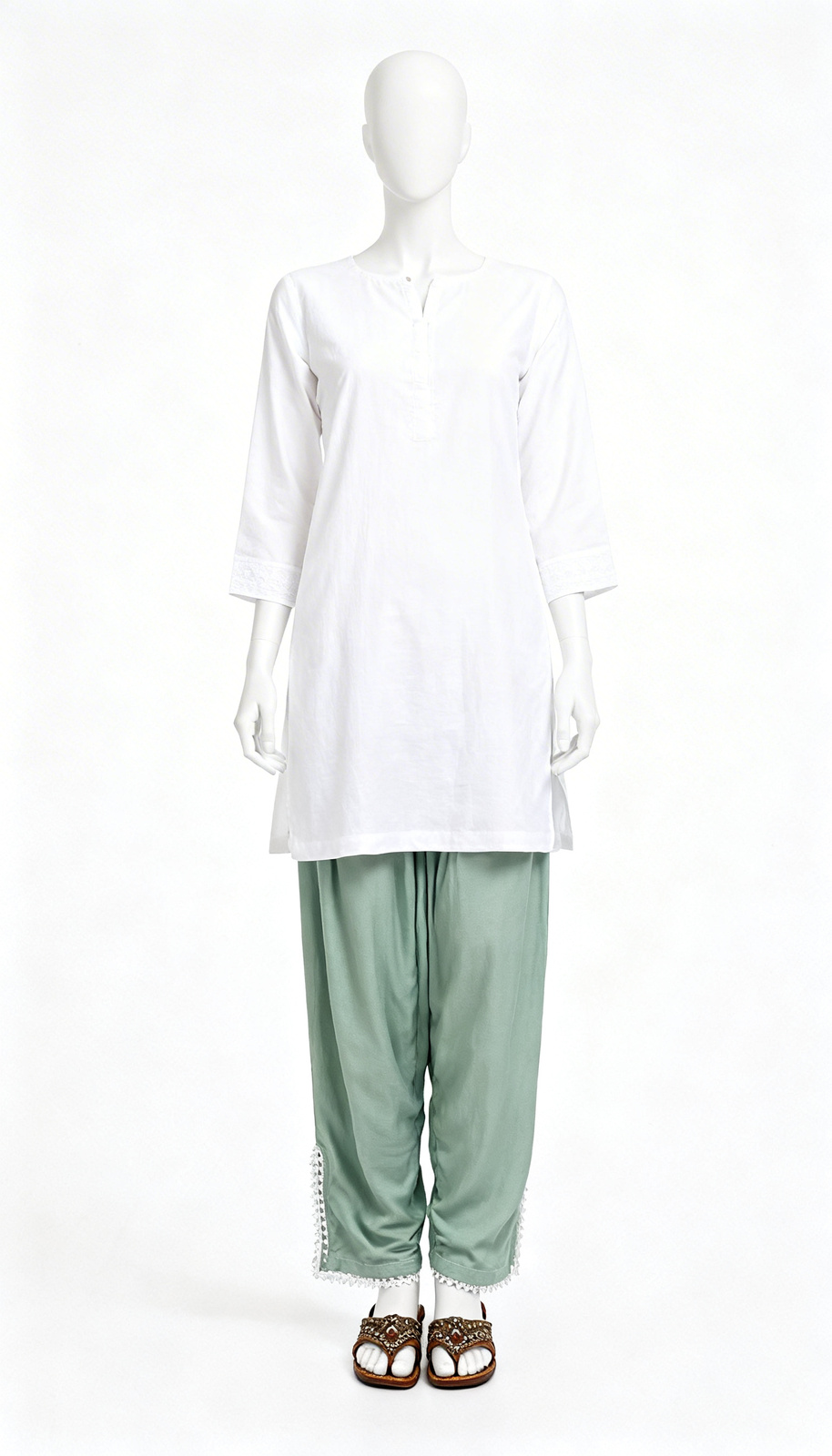 Green Relaxed Fit Trousers