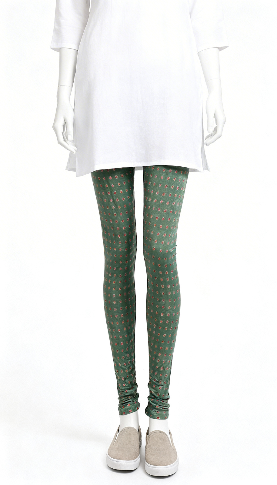 Green Printed Leggings