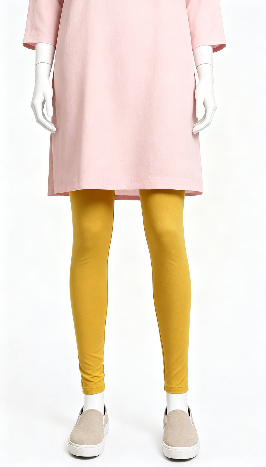 Mustard Solid Slim Leggings