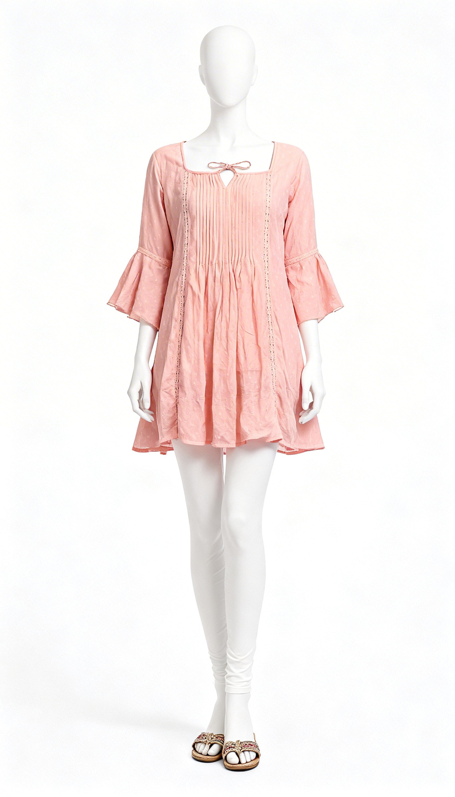 Peach Solid Kurti