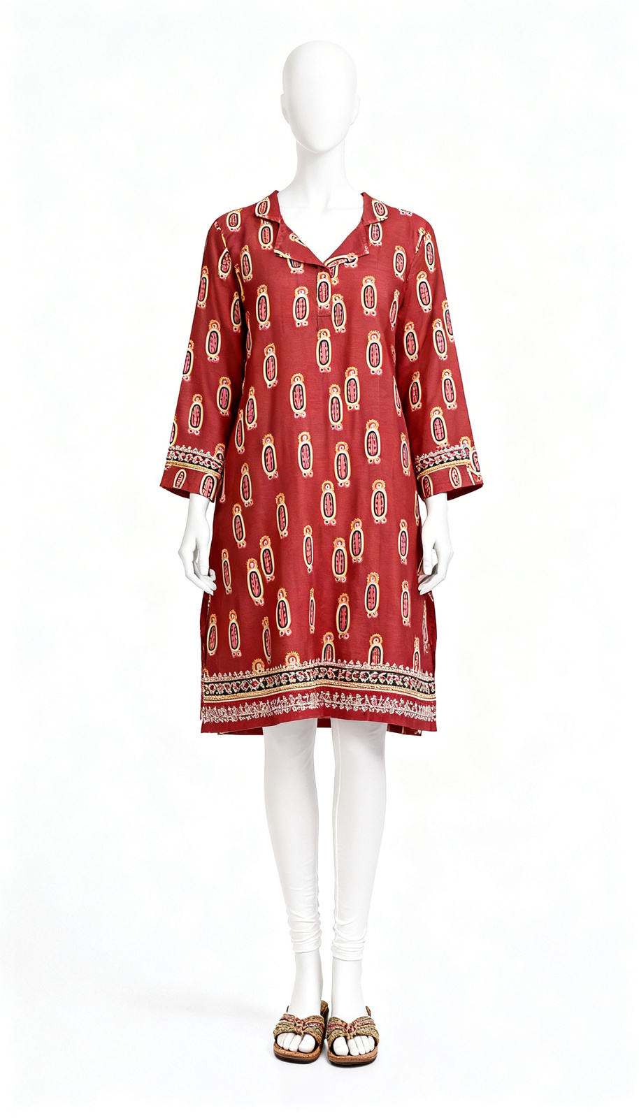 Red Printed Kurti