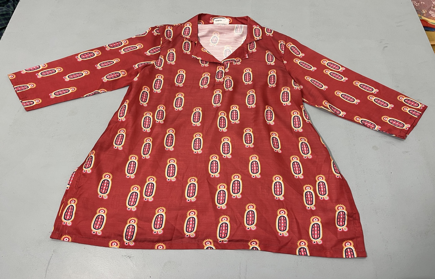 Red Printed Kurti - Image 3