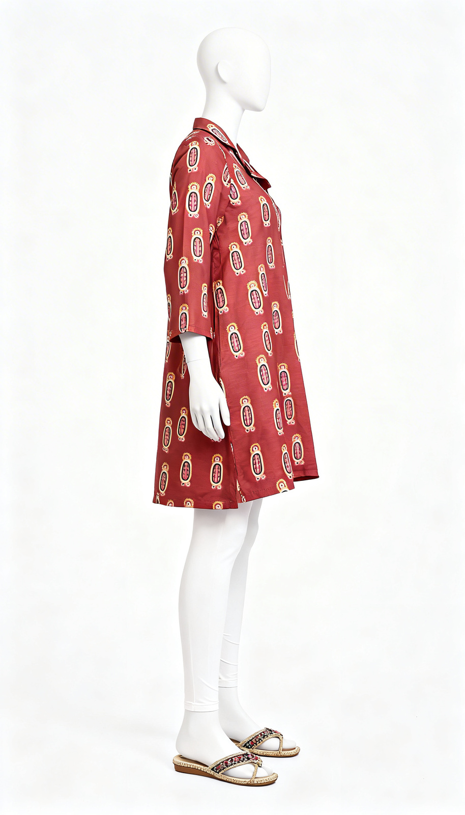 Red Printed Kurti - Image 2