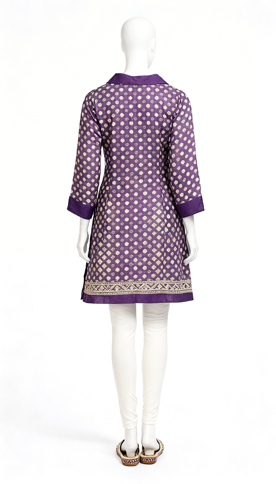 Purple Geometric Kurti - Image 2