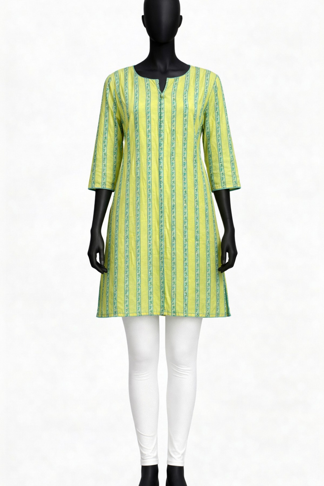 Light Green Striped Kurti