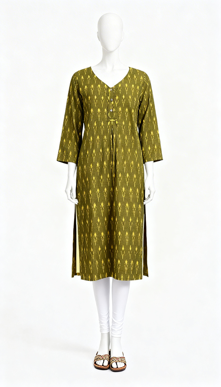Olive Printed Kurti