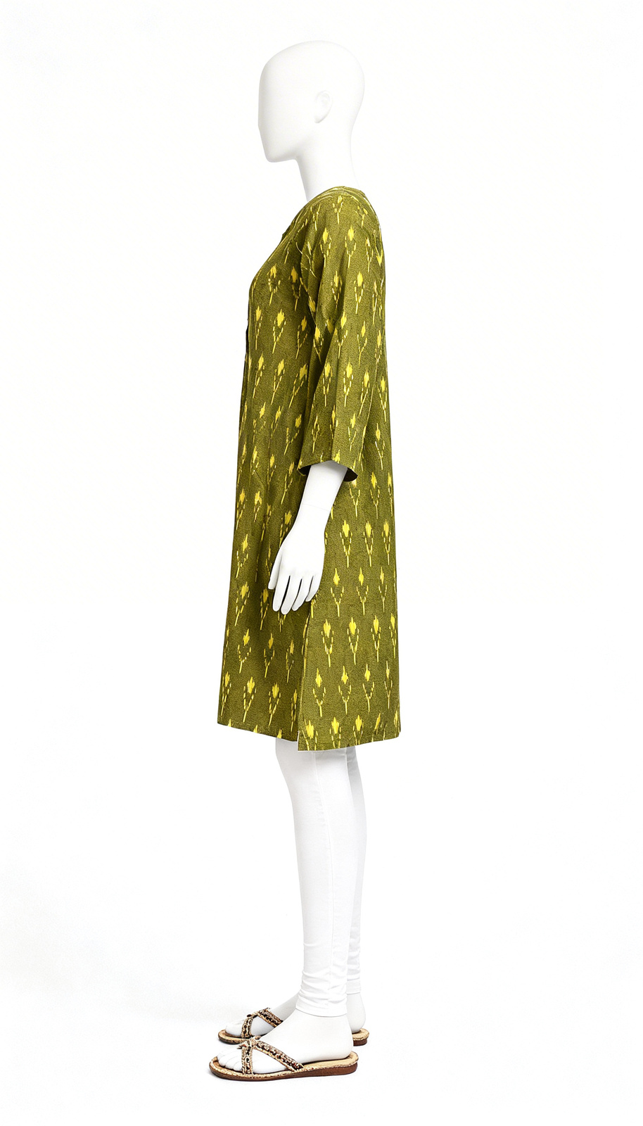 Olive Printed Kurti - Image 3