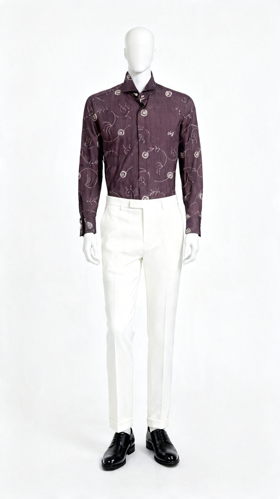 Maroon Swirl Printed Shirt