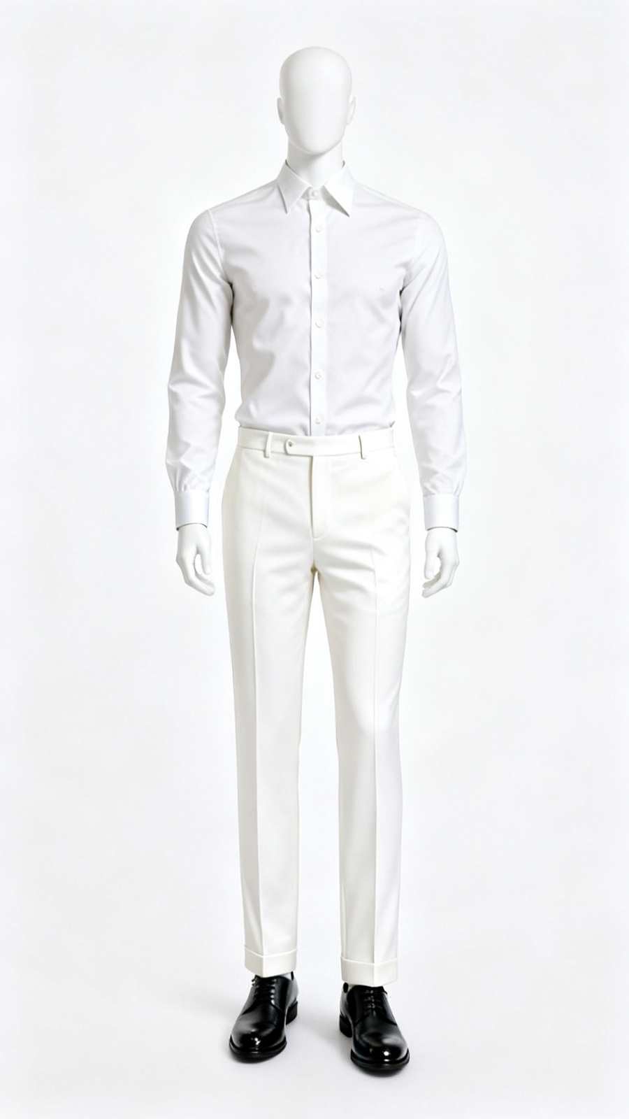 Off-White Solid Formal Cotton Shirt