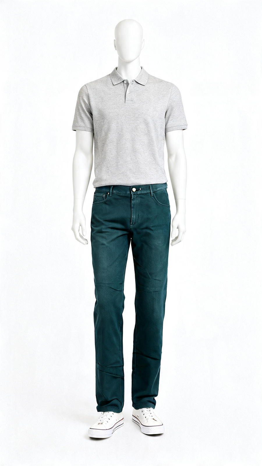 Dark Teal Straight Fit Jeans