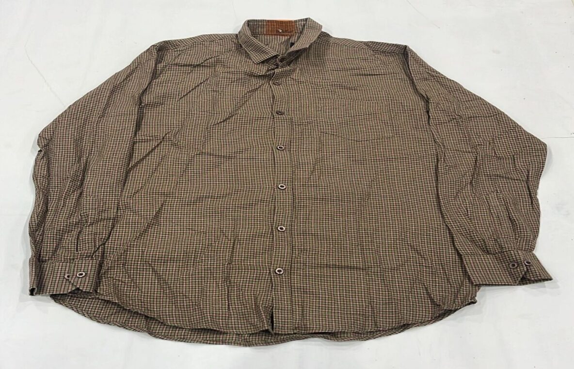 Brown Micro Check Casual Shirt