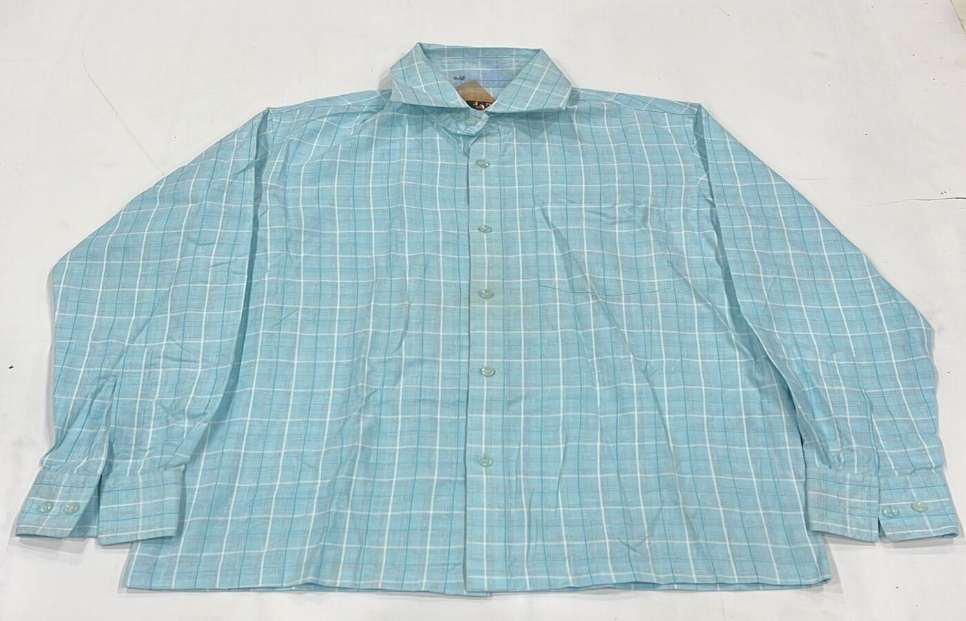 Light Blue Check Formal Shirt - Image 4