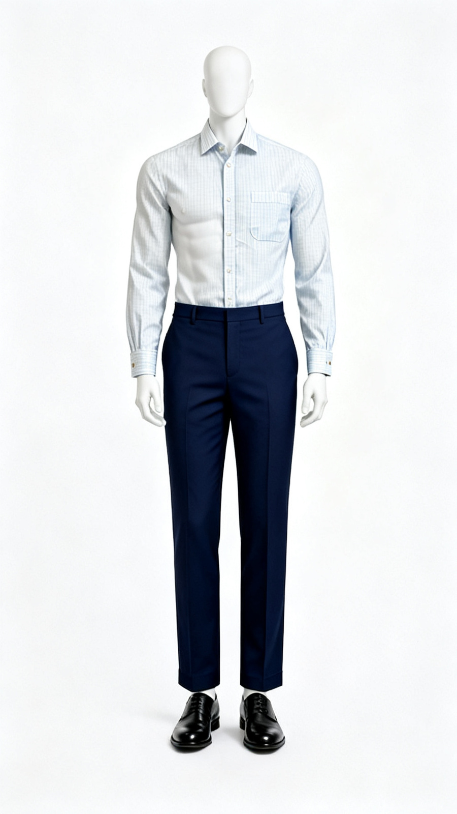 White Light Check Formal Shirt