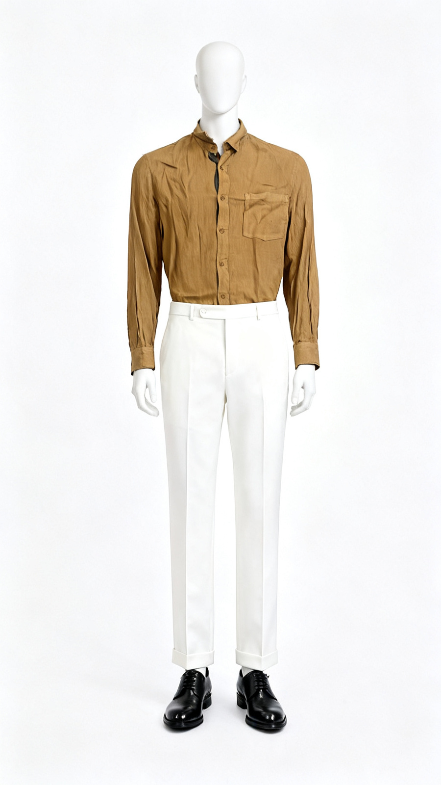 Brown Linen Style Formal Shirt