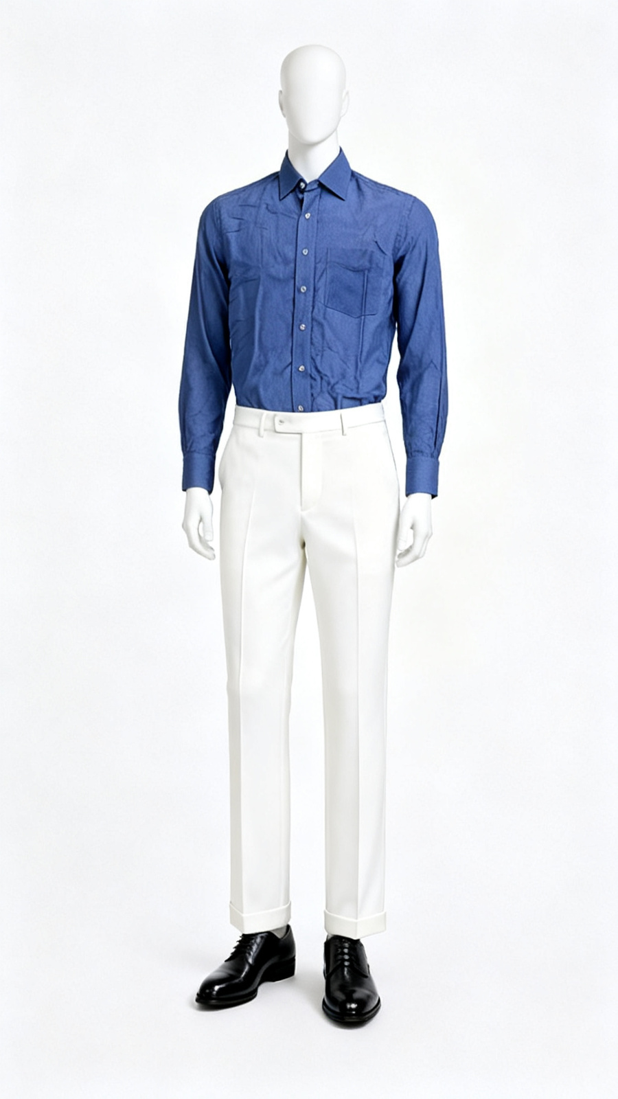 Classic Blue Formal Cotton Shirt