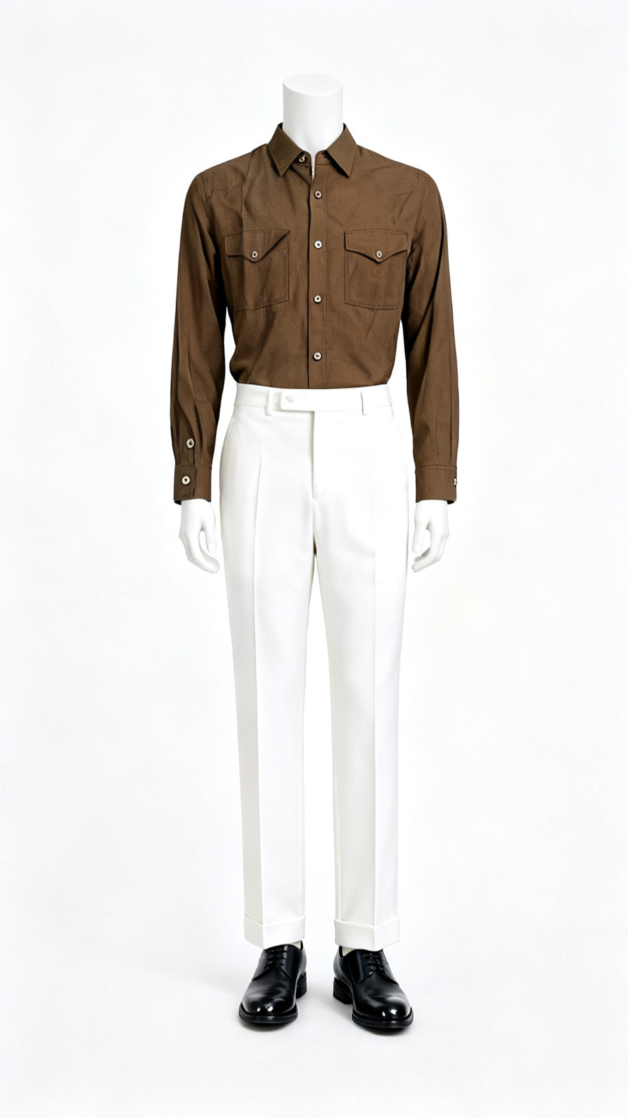 Olive Solid Classic Formal Shirt