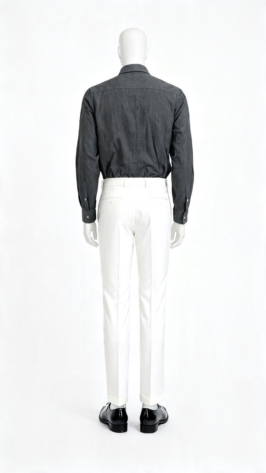 Charcoal Grey Solid Formal Shirt