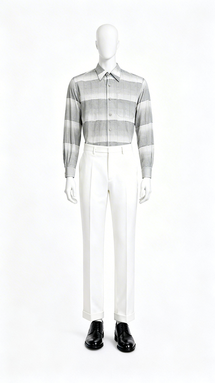 Light Grey Gradient Casual Shirt