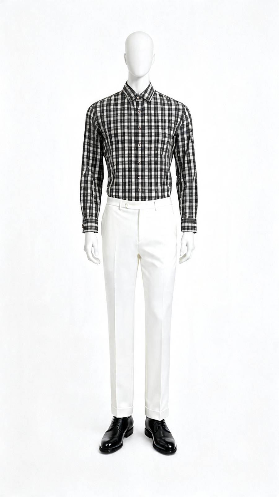 Black White Multi Check Shirt