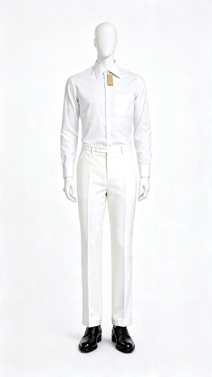 White Solid Formal Shirt