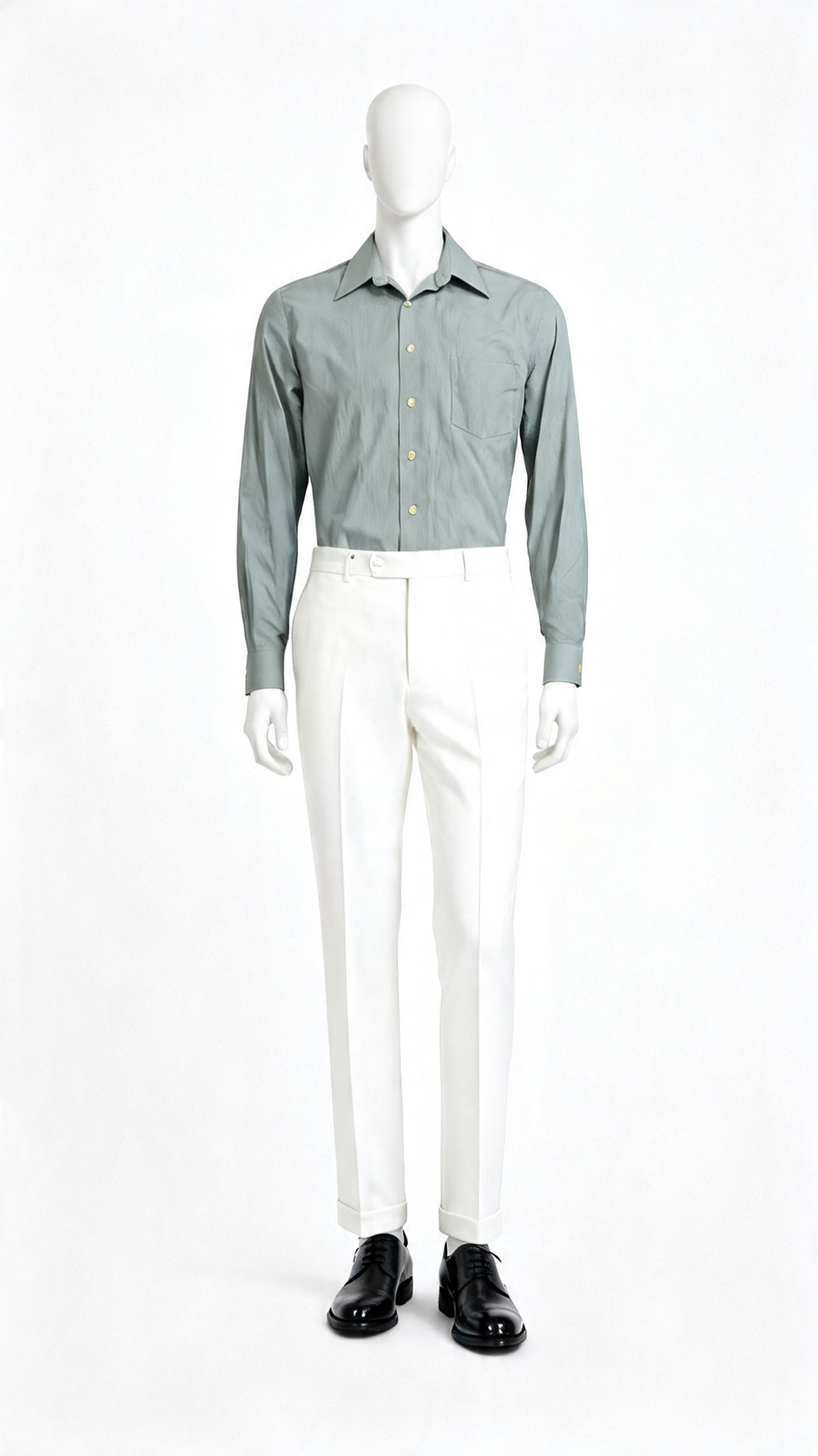 Grey Solid Formal Shirt