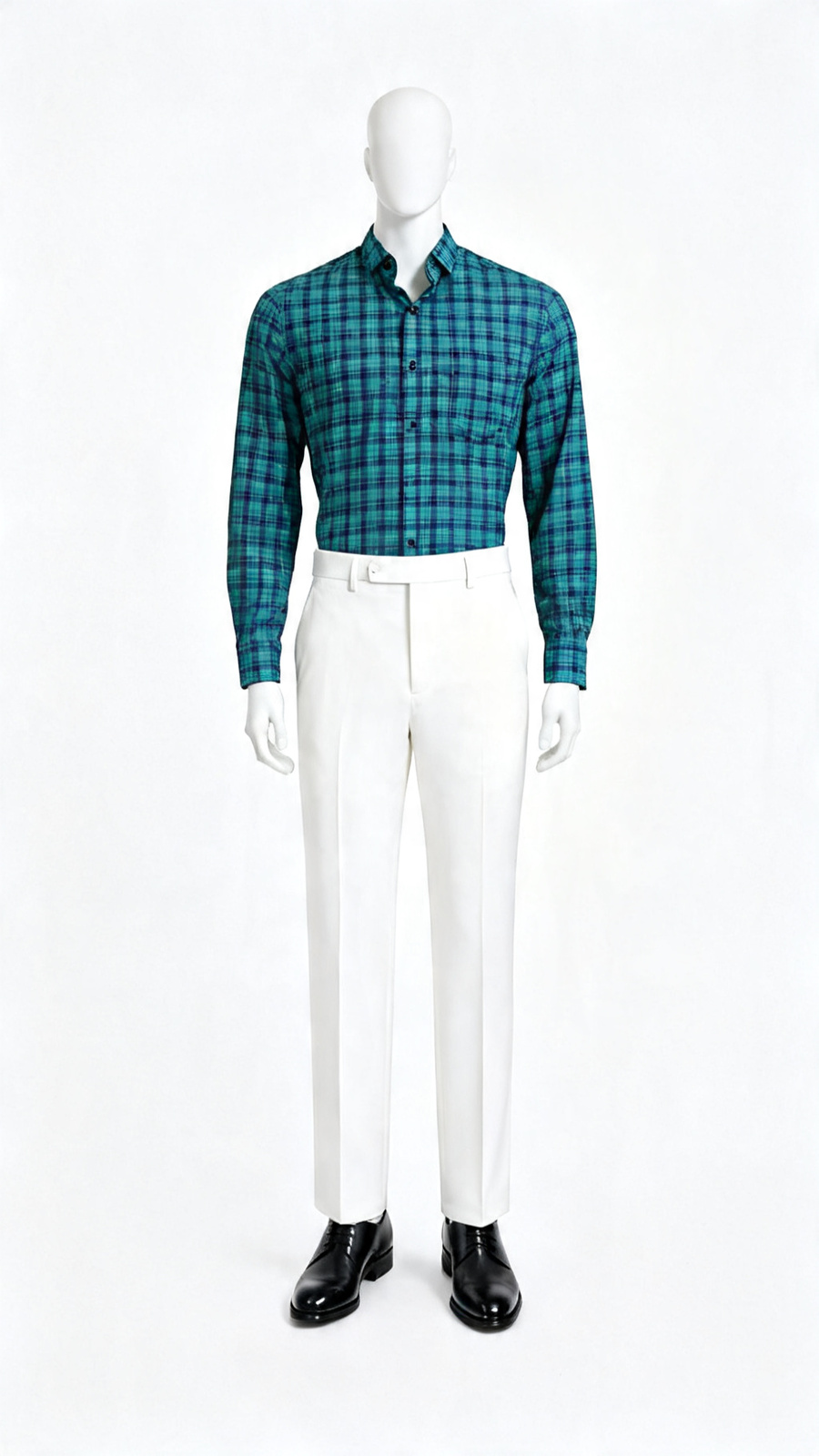 Checked Taupe Formal Office Shirt