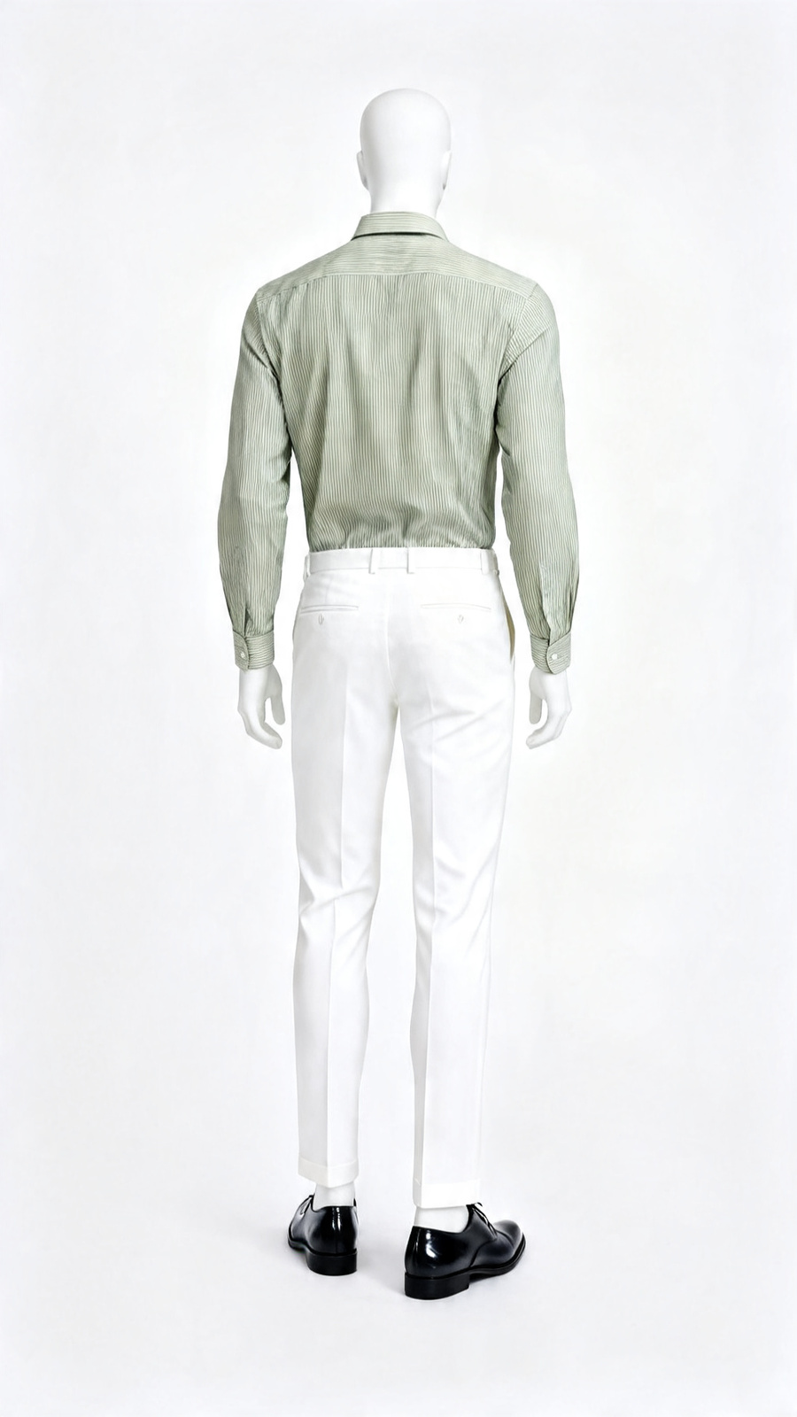 Light Green Stripe Formal Shirt