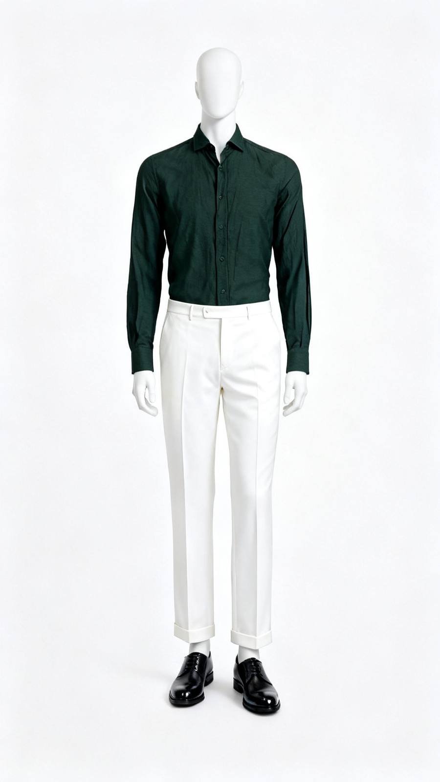 Deep Green Linen Formal Shirt