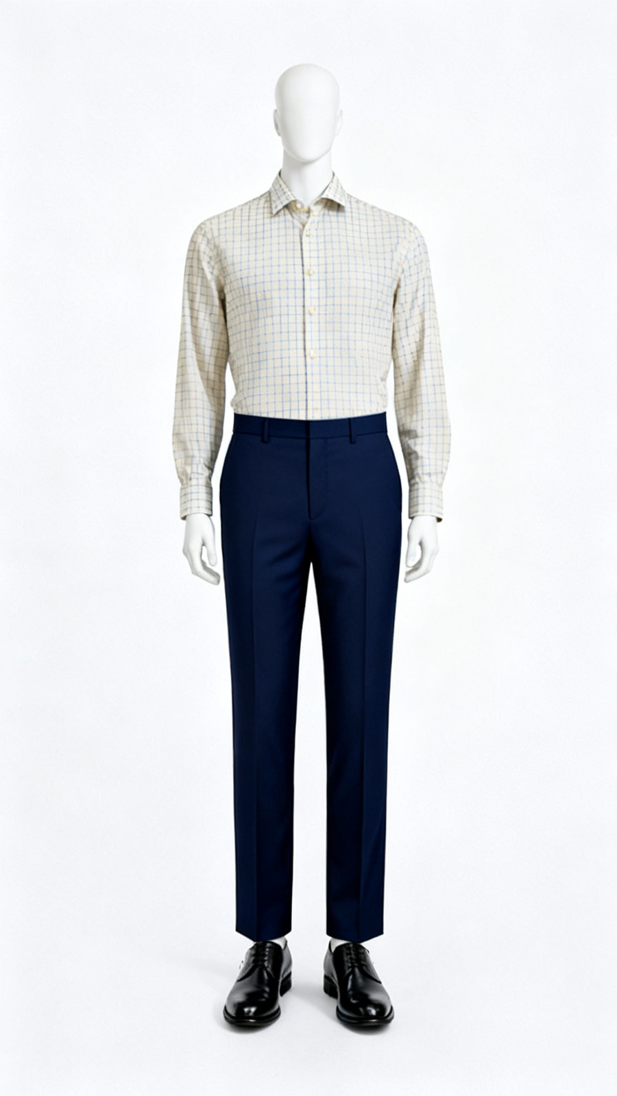 Beige Checkered Casual Shirt