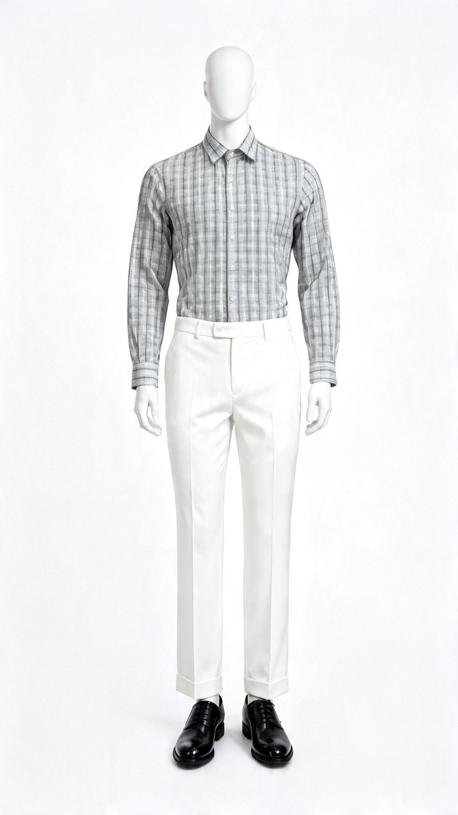 Grey Check Formal Shirt