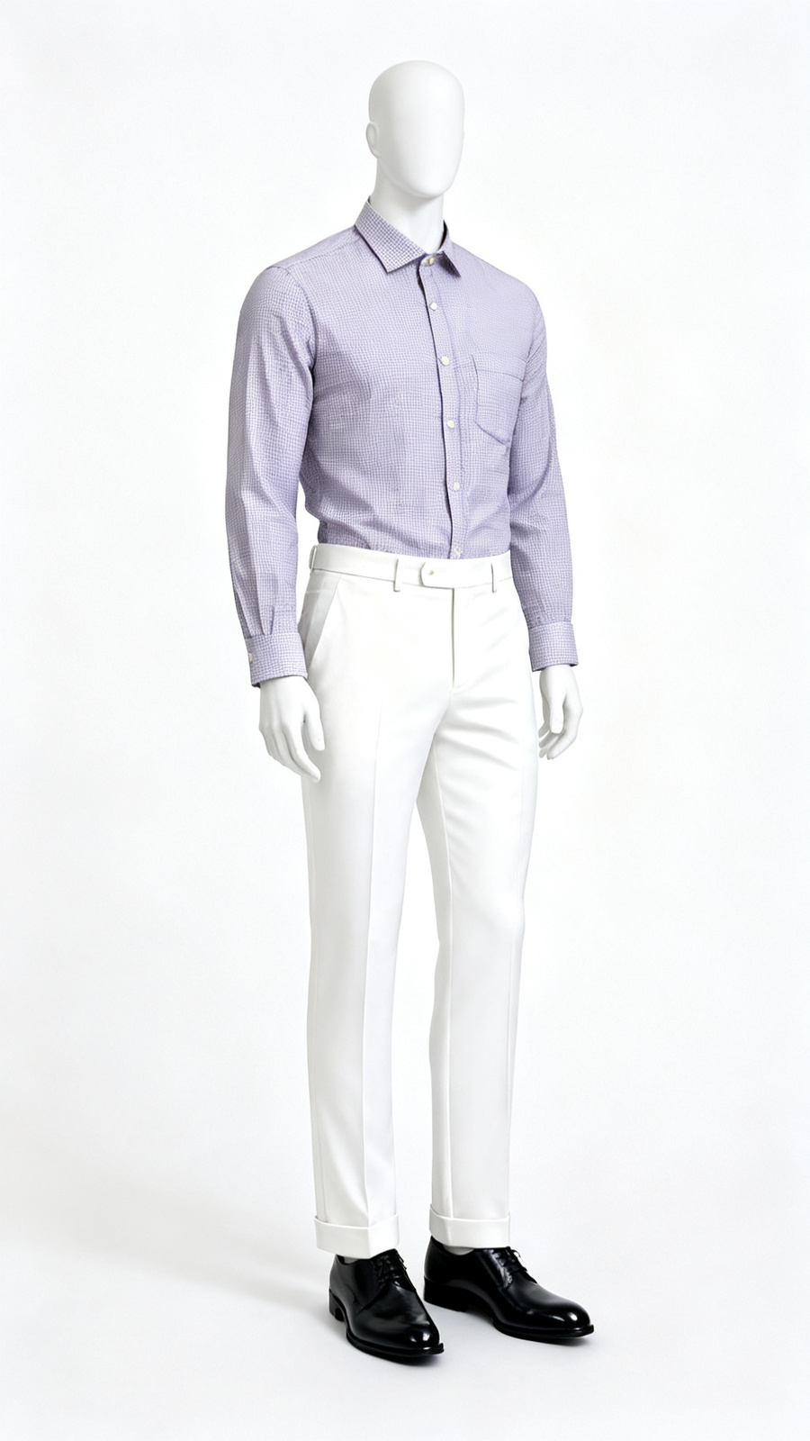 Lavender Micro Check Shirt