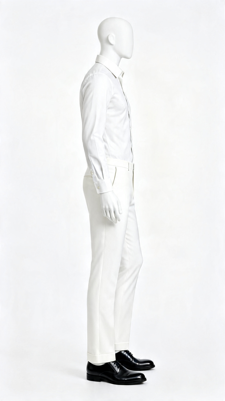 Off White Solid Formal Shirt