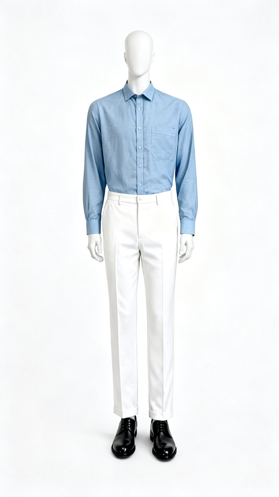 Light Blue Solid Formal Shirt