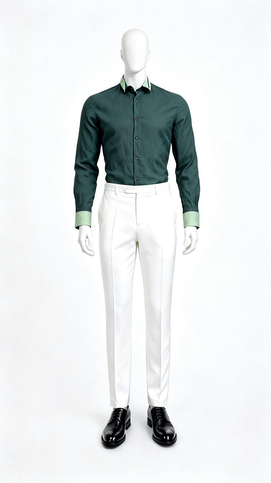 Men Dark Green Formal Shirt