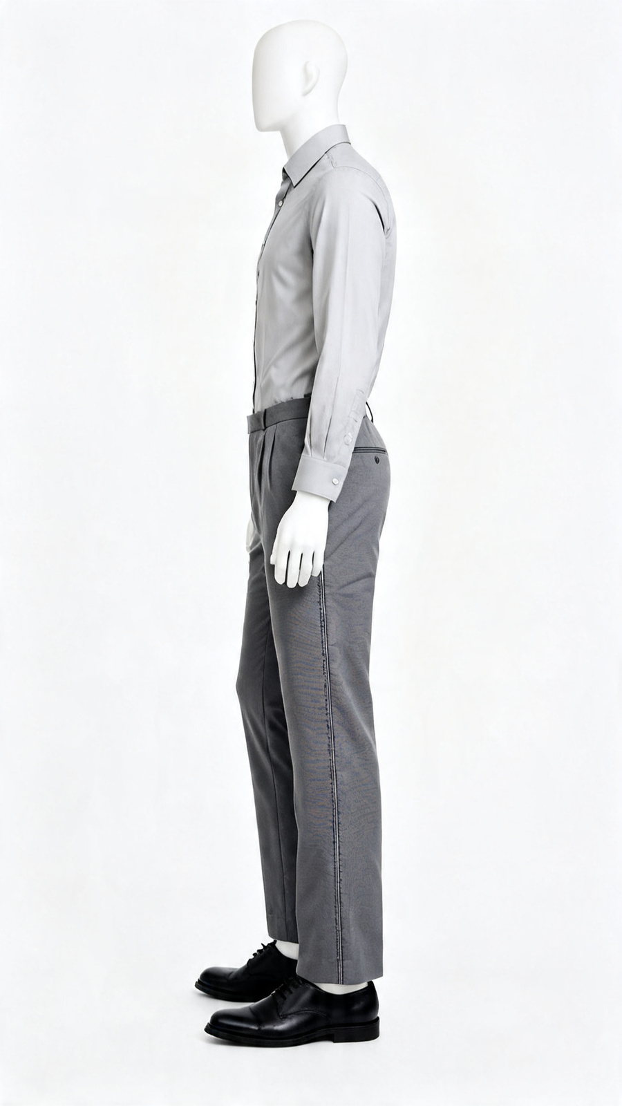 Men Grey Formal Straight Trouser