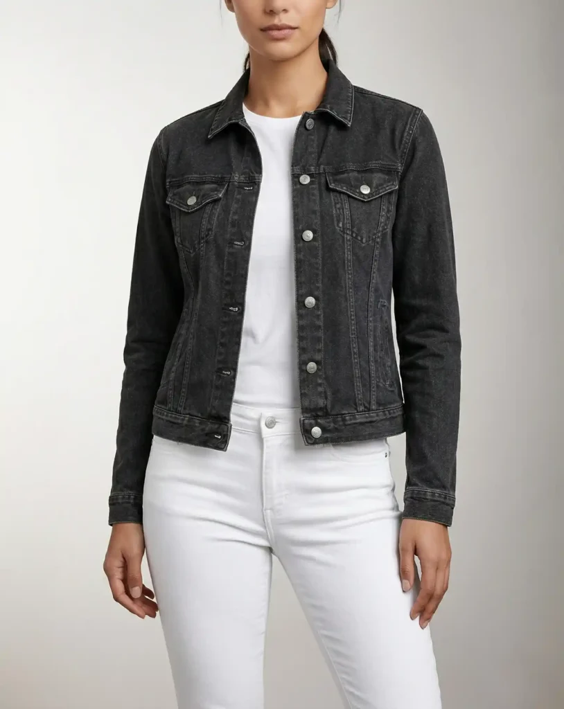 Women Black Denim Jacket