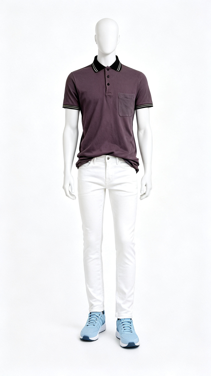 Solid Purple Polo T-Shirt