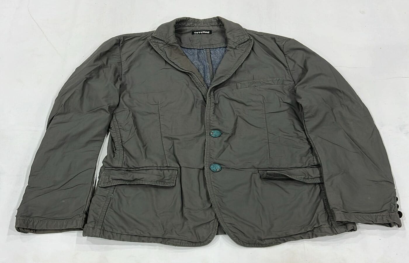 Grey Casual Button Blazer Jacket - Image 4