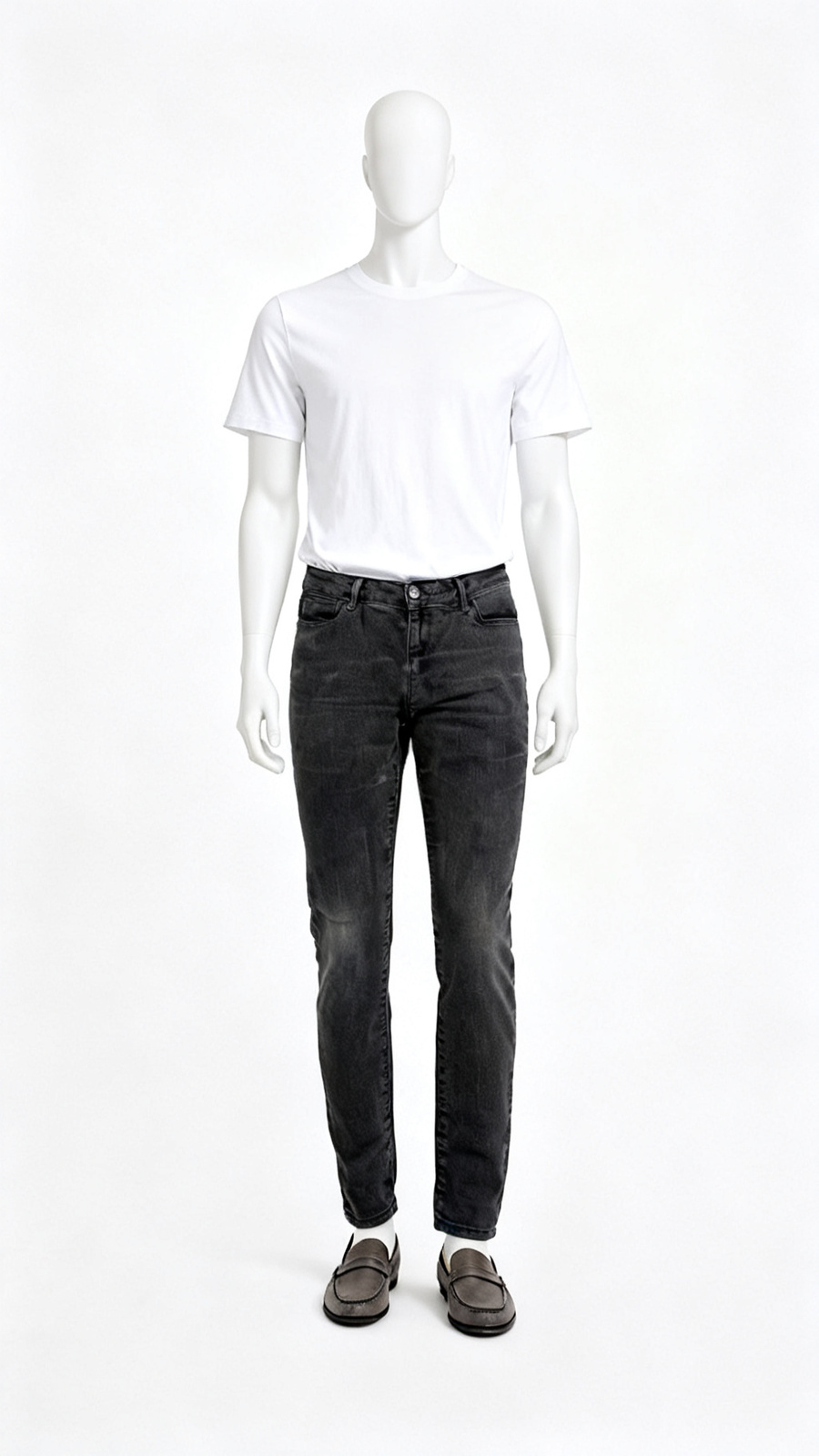 Charcoal Slim Fit Washed Jeans