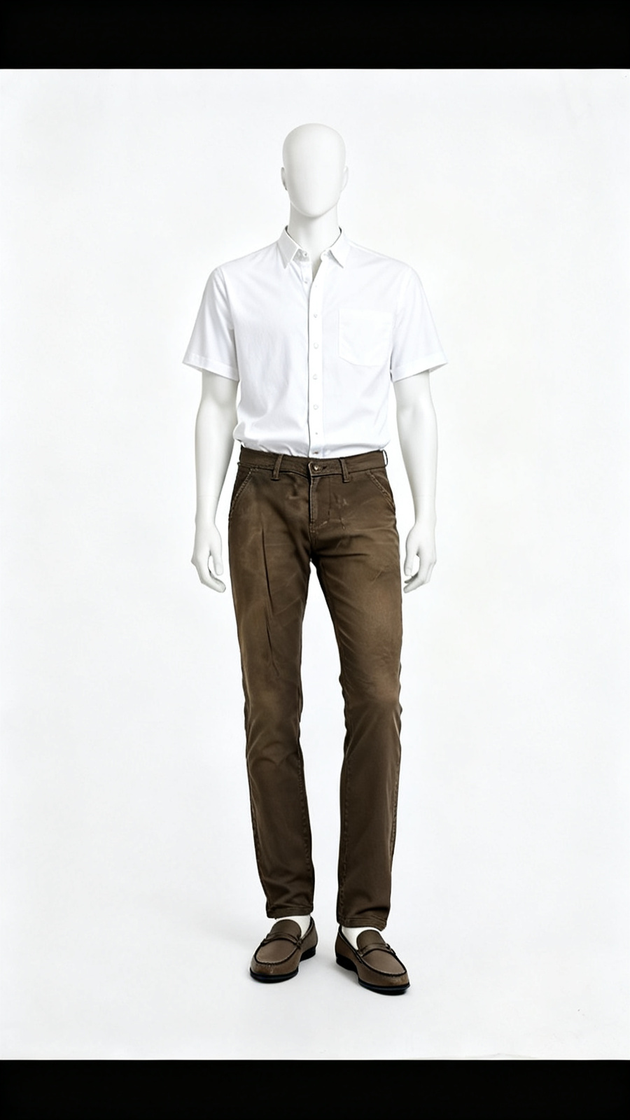 Brown Casual Straight Fit Jeans