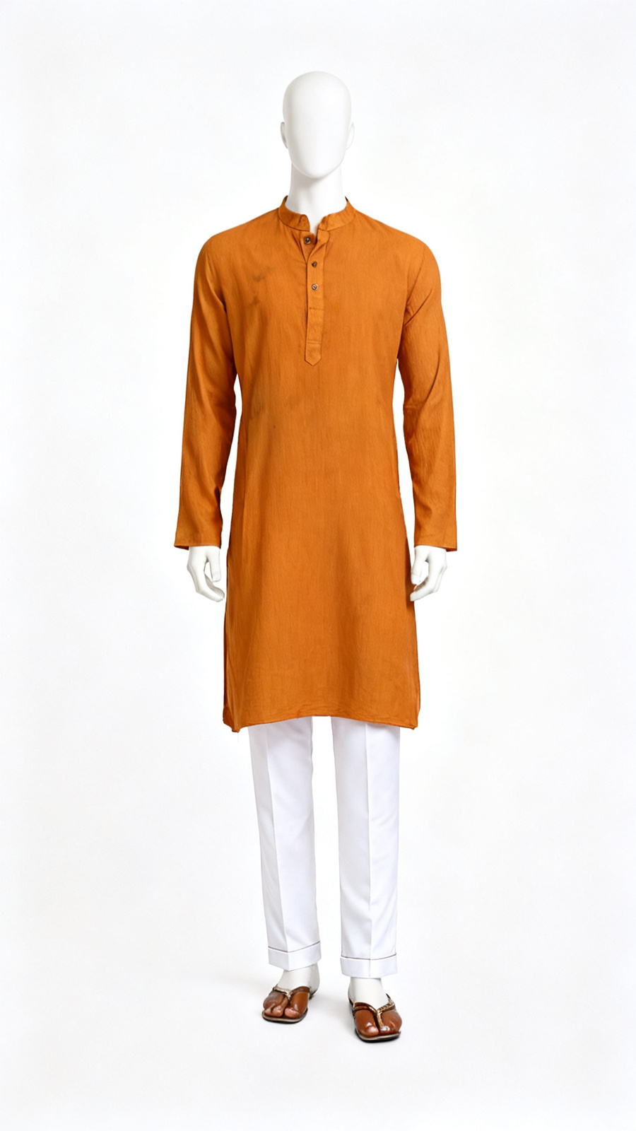 Rust Solid Kurta