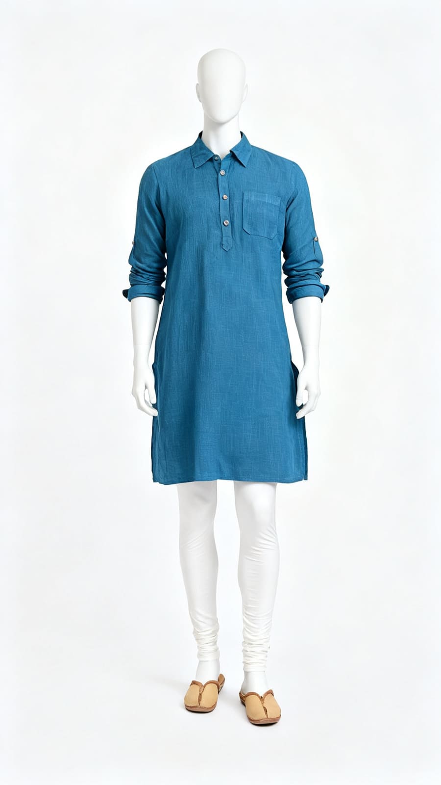 Men Teal Kurta